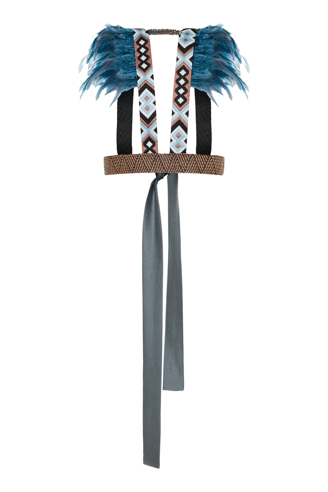 Annawon Feathered Vest Blue - Image 4