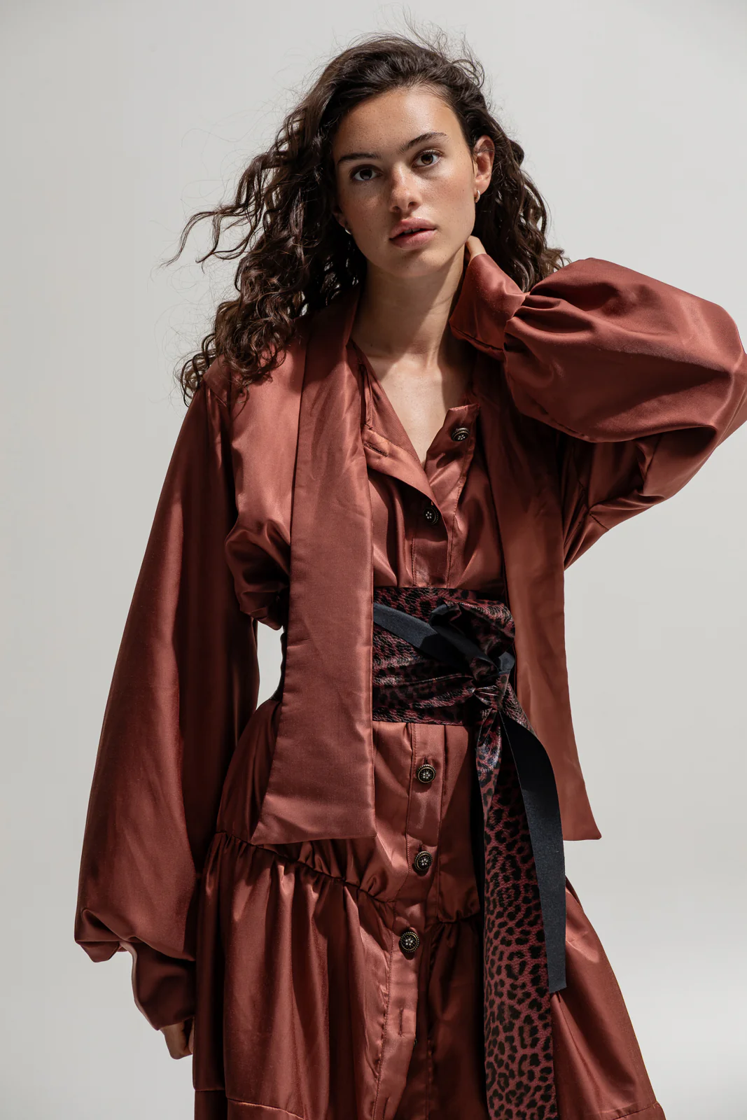Talise Eco- Leather Belt Printed Bordeaux - Image 3