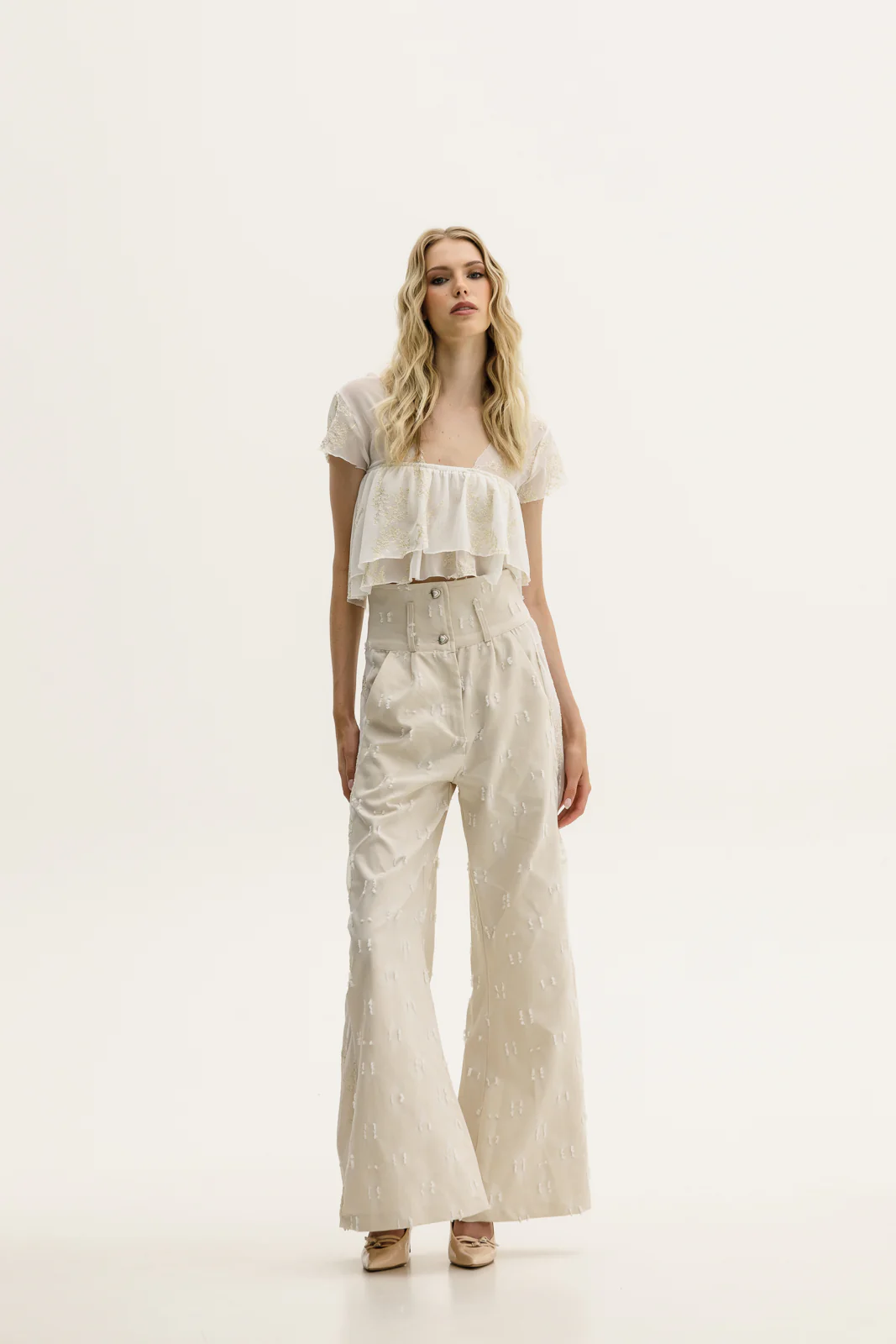 Tansy Denim Pants Vanilla - Image 3