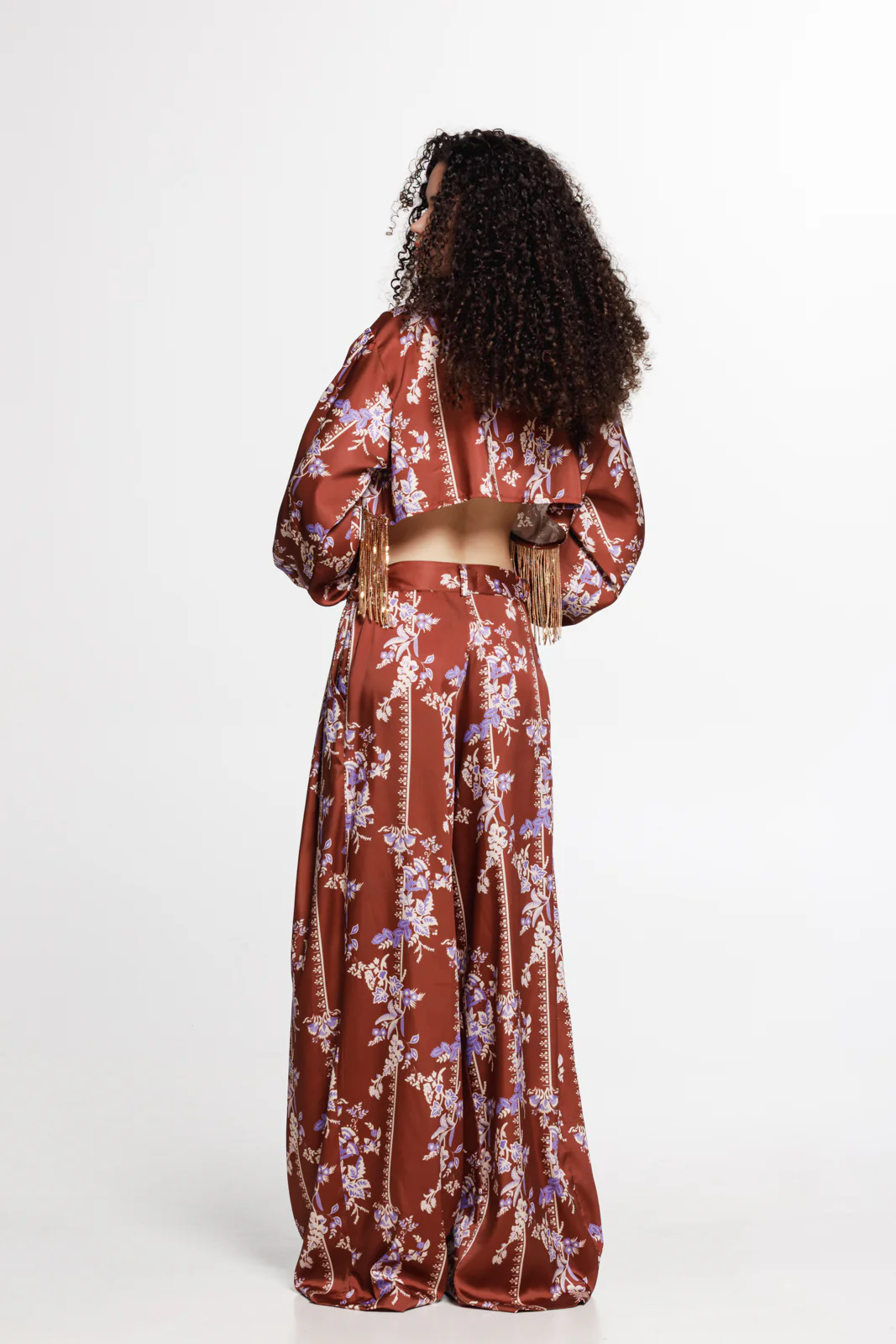 Tenaya Pants Printed Chocolate Brown - Image 3
