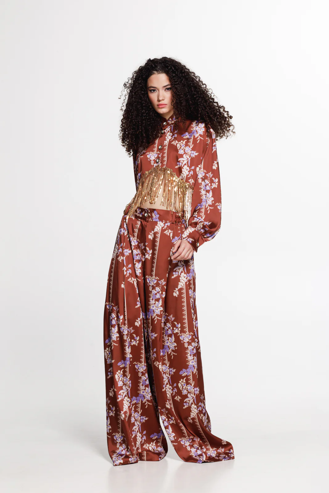 Tenaya Pants Printed Chocolate Brown - Image 4
