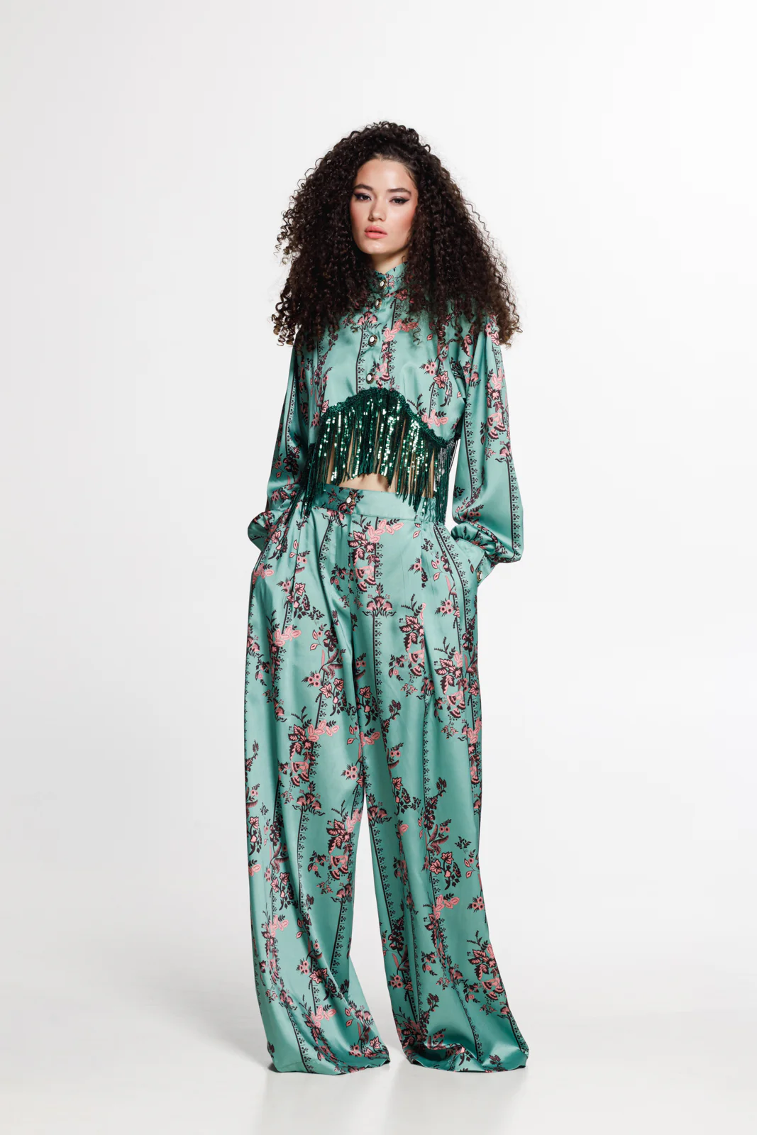 Tenaya Pants Printed Emerald Green - Image 5