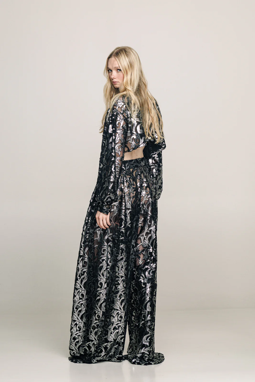 Tenaya Pants Embroidered Silver - Image 6