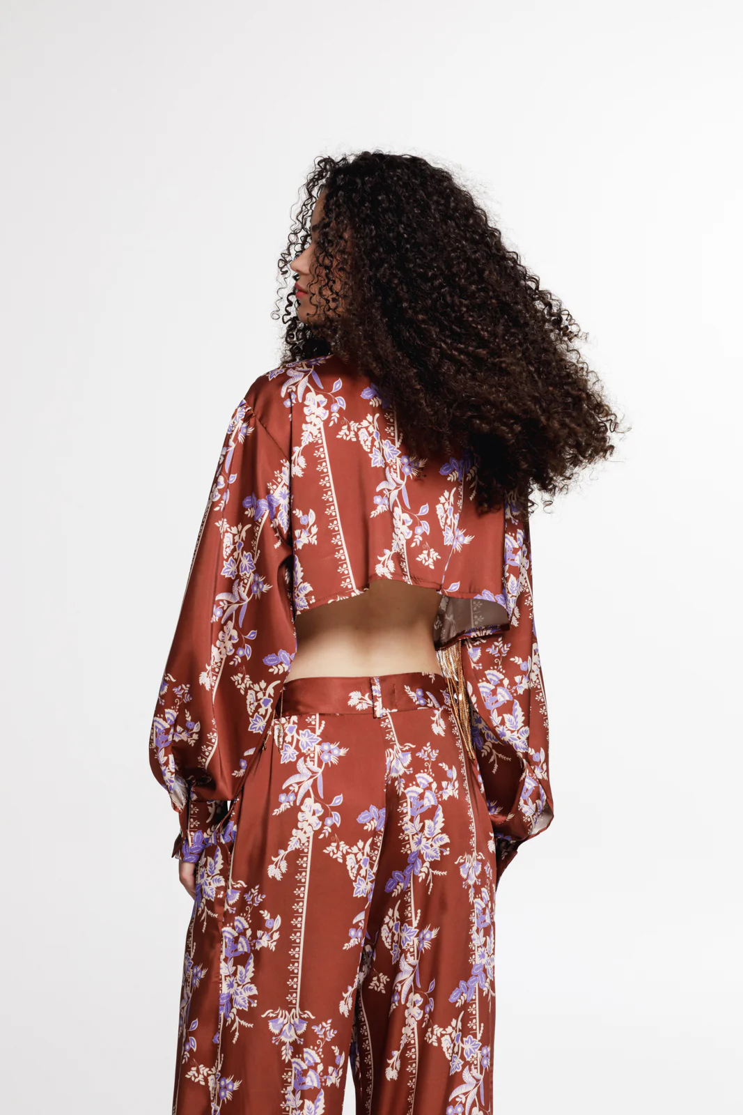 Tenaya Shirt Printed Chocolate Brown - Image 4