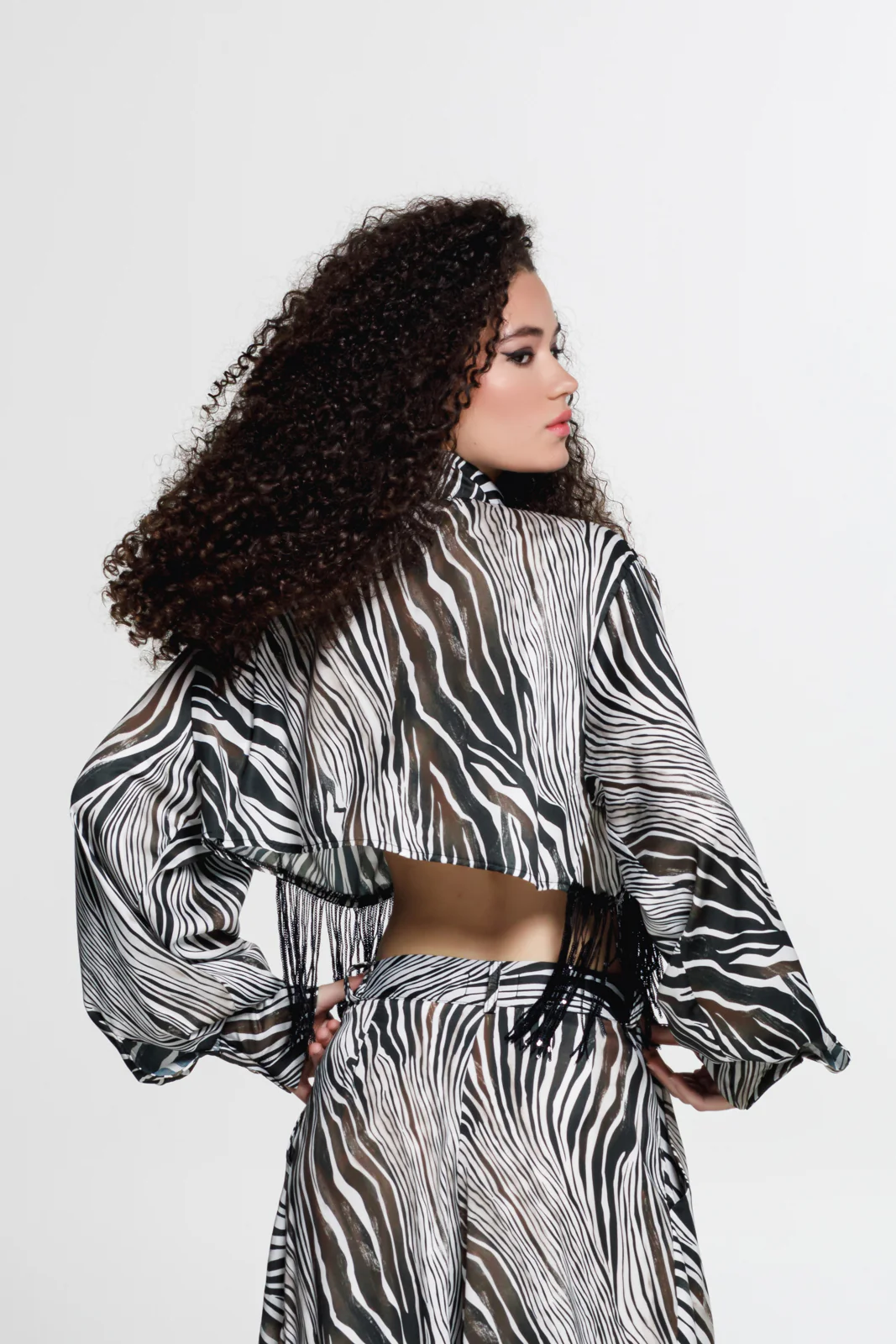 Tenaya Shirt Printed Cream - Image 3