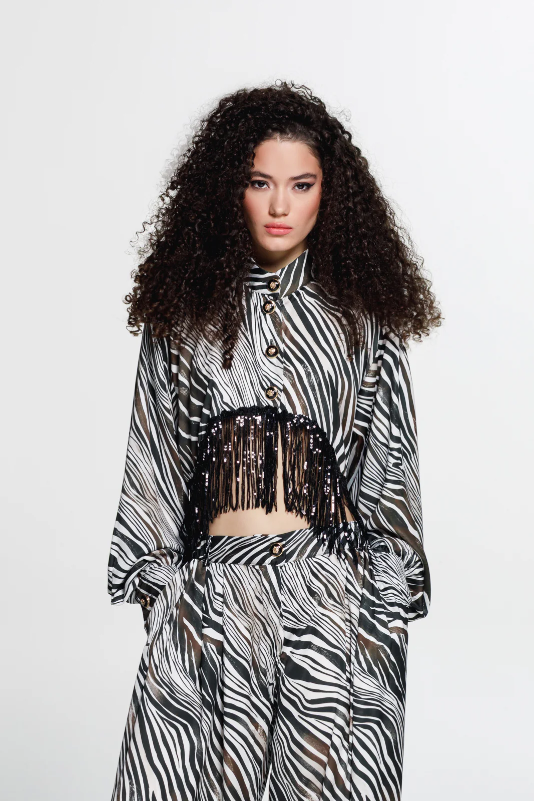 Tenaya Shirt Printed Cream - Image 4