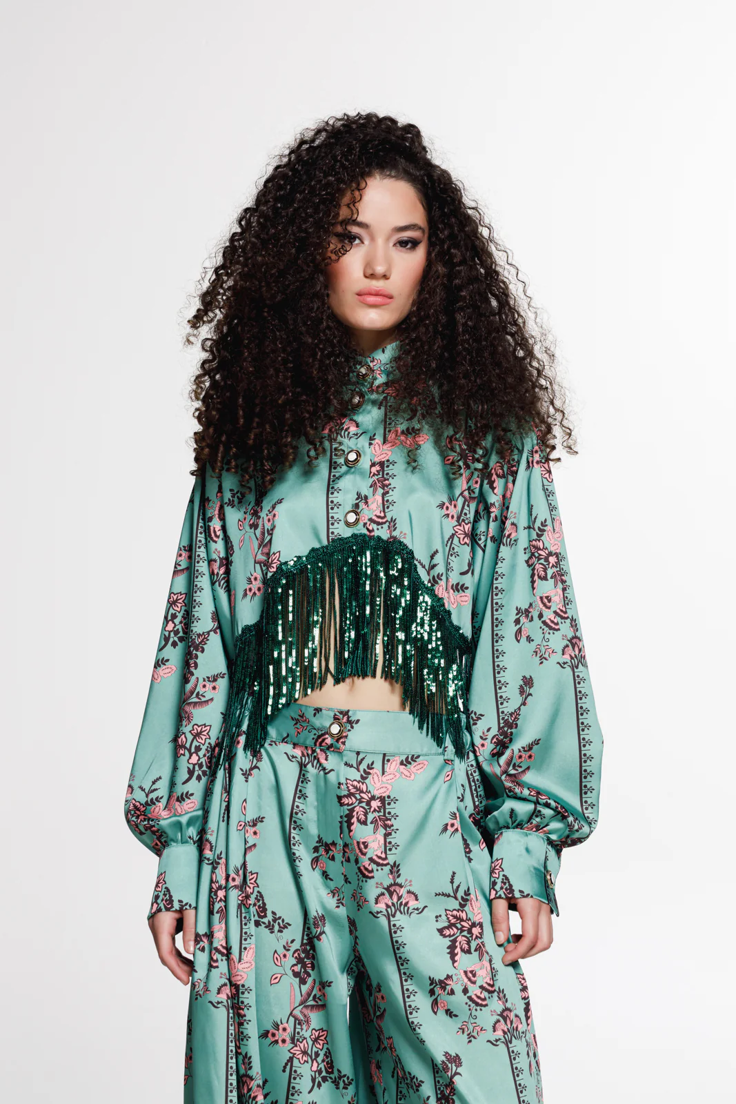 Tenaya Shirt Printed Emerald Green - Image 5