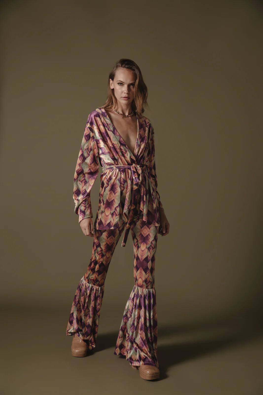 Aponi Tunic Printed Purple - Image 3