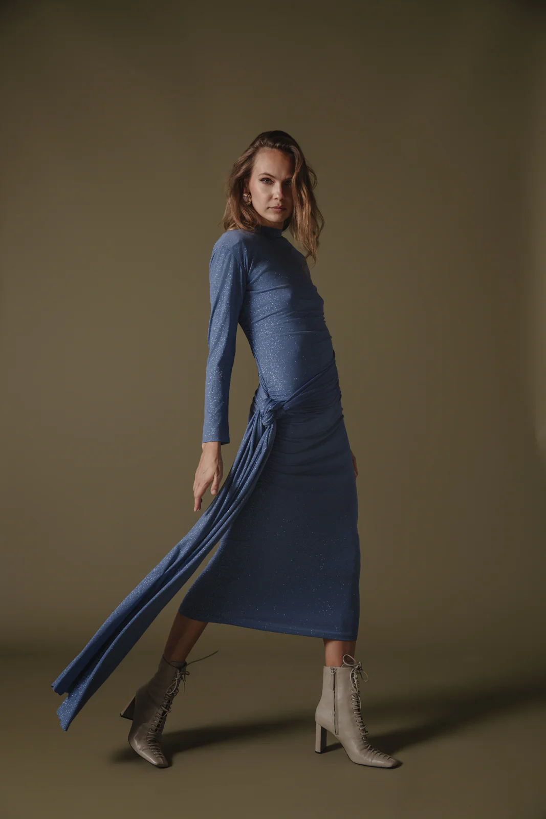 Etenia Glitter Dress Light Blue - Image 5