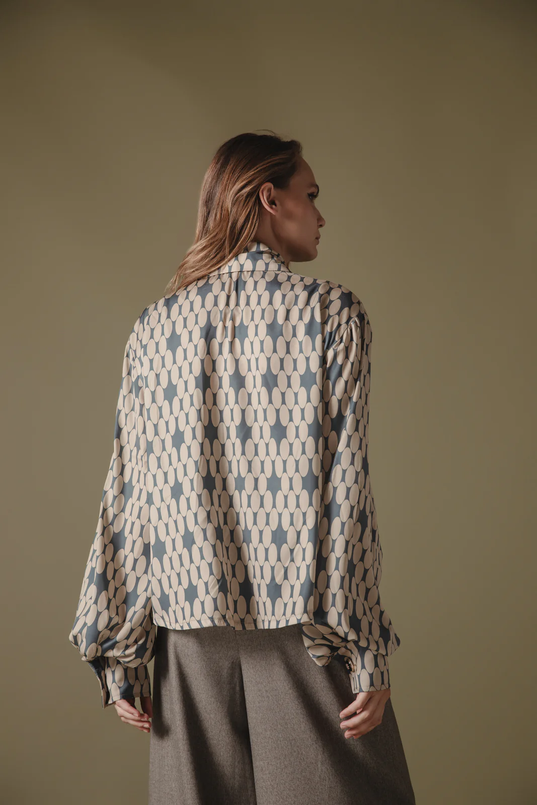 Jacy Shirt Printed Beige - Image 5
