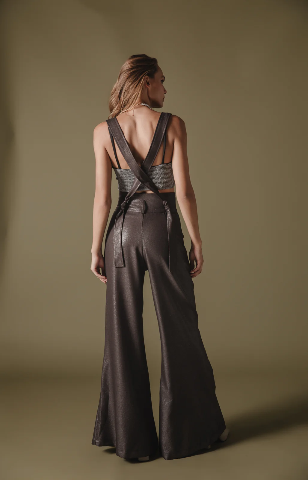 Tansy Pants Metallic Charcoal - Image 4