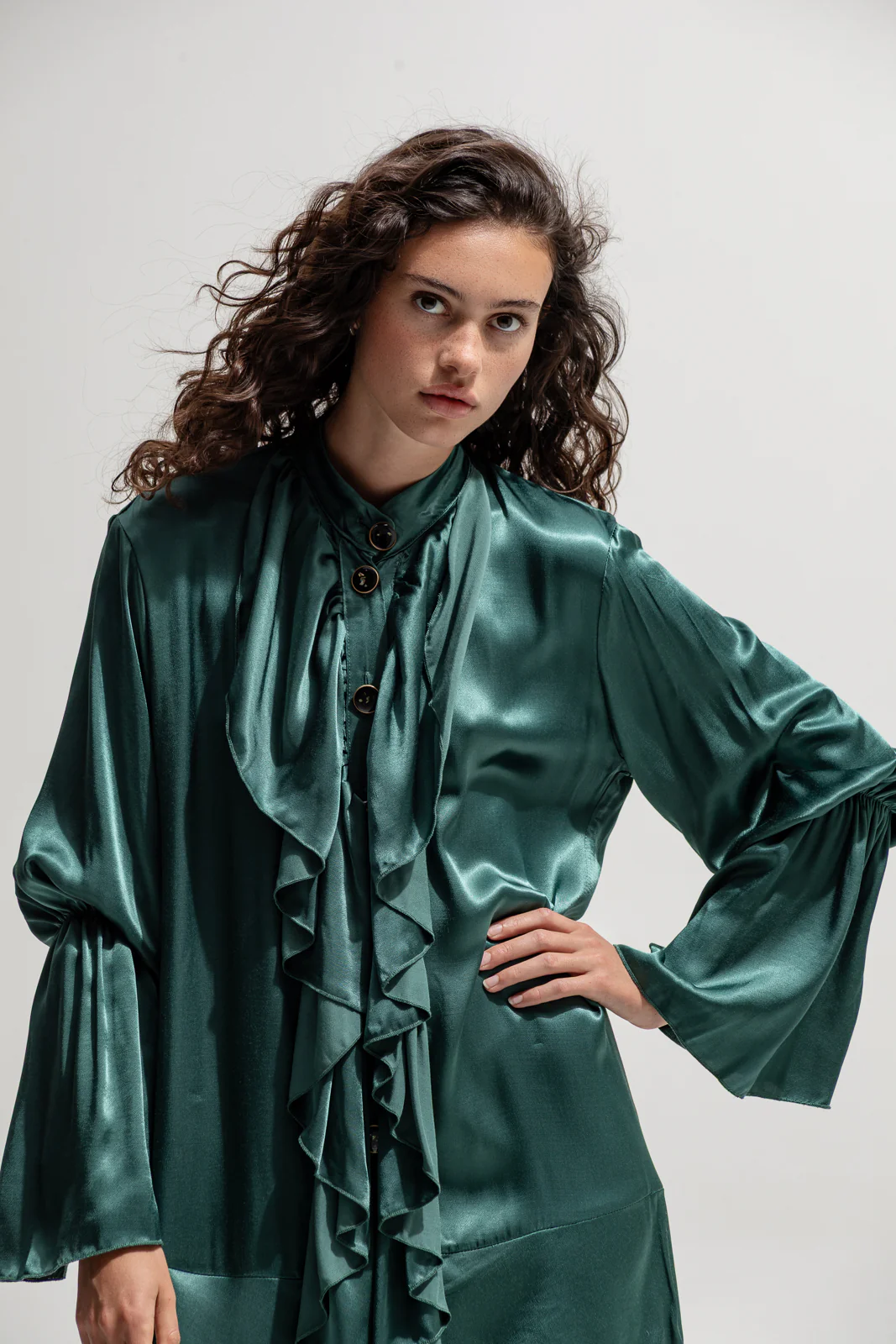 Wanetta Dress Forest Green - Image 3