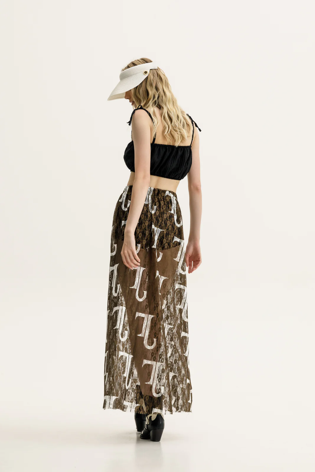 Wabisa Maxi Logo Skirt Army Green - Image 3