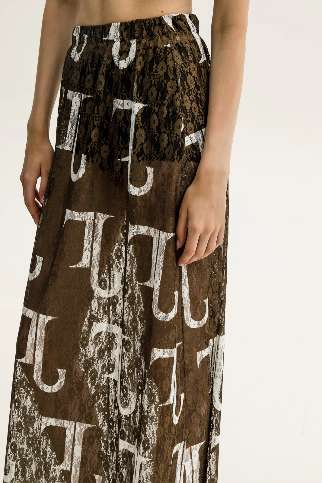 Wabisa Maxi Logo Skirt Army Green - Image 4