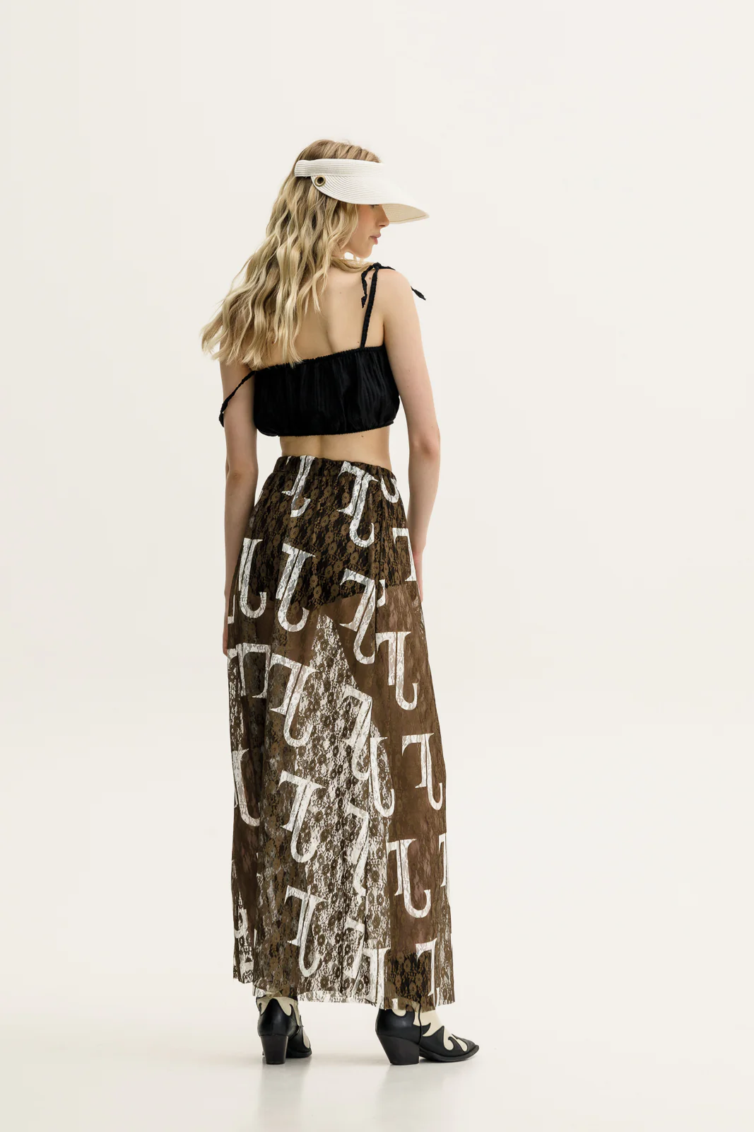 Wabisa Maxi Logo Skirt Army Green - Image 5