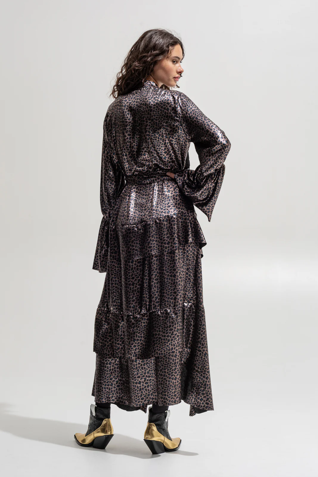 Wanetta Dress Printed Brown - Image 4