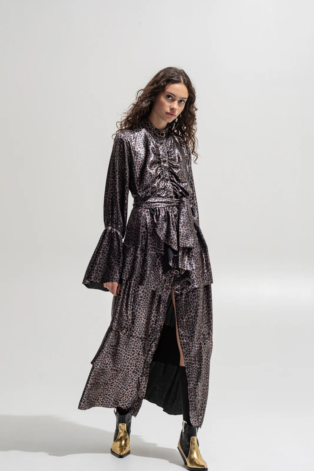 Wanetta Dress Printed Brown - Image 6
