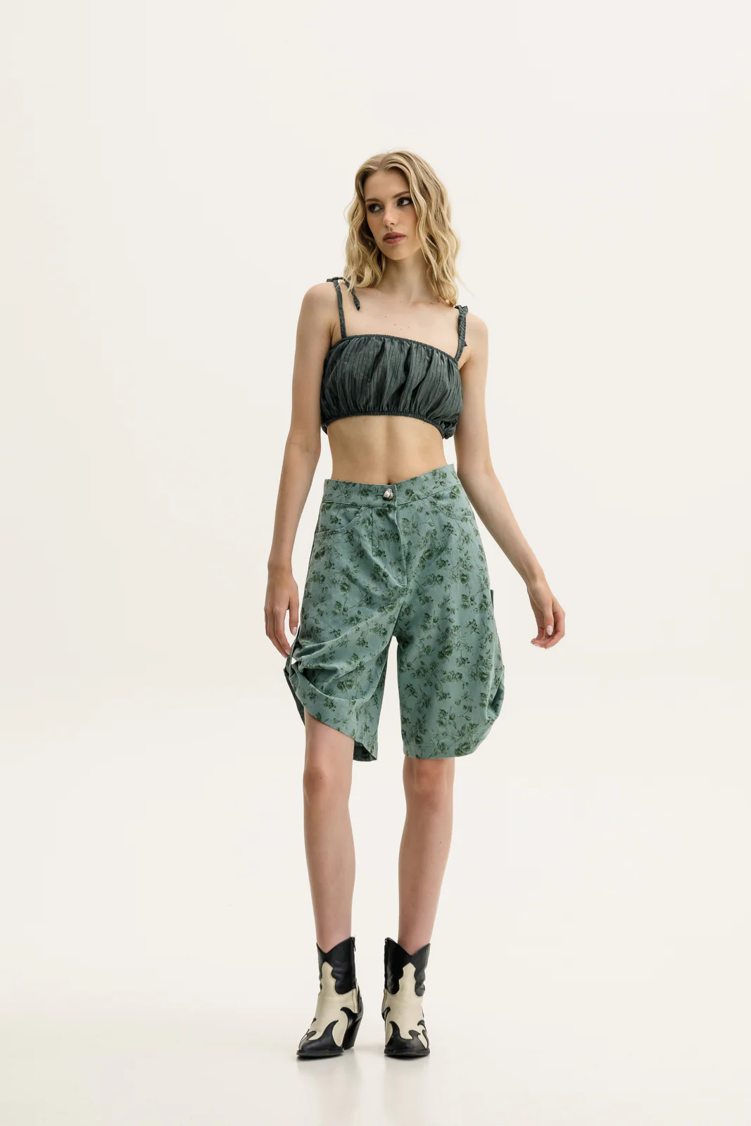 Yahto Shorts Printed Mint - Image 2